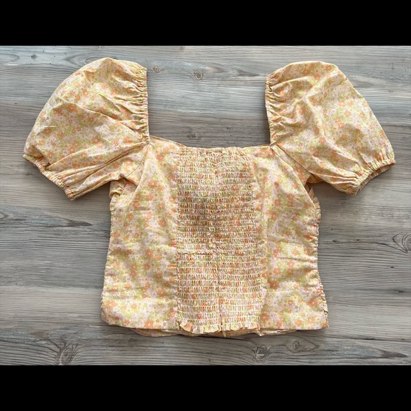 OPT Off Shoulder Puff Sleeve Floral Top - Picture 2 of 8